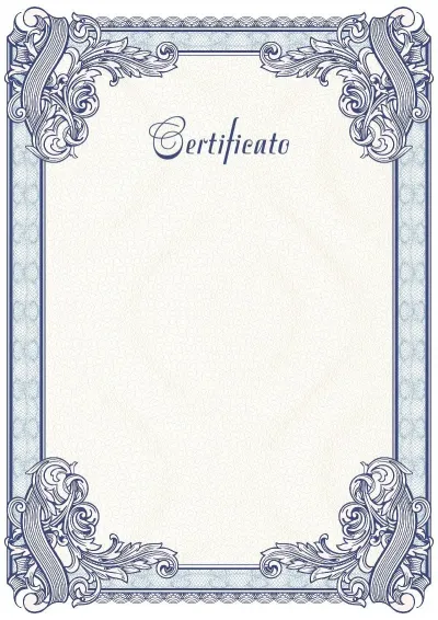 Modello di certificato solenne n. 4