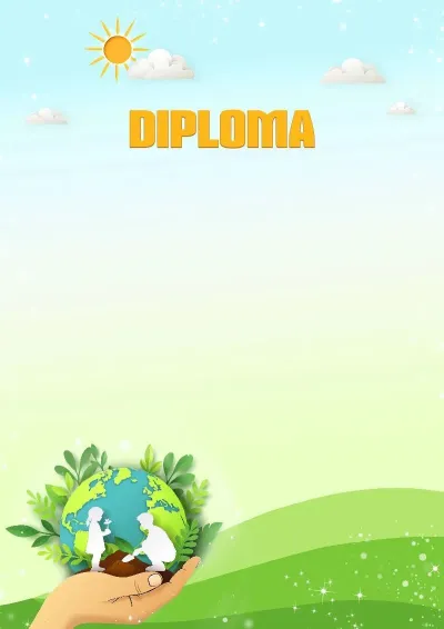 Diploma template «Sunny World»