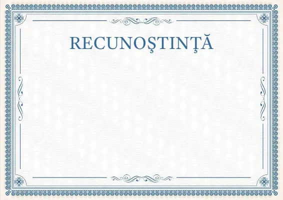Șablon de diplomă de recunoștință festivă «Dantele rafinate»