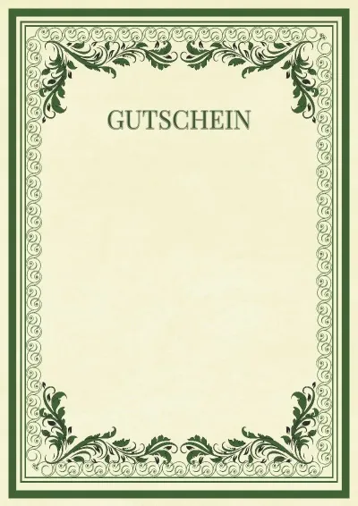 Feierliche Gutschein-Vorlage «Vintage-Muster»
