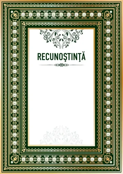 Șablon solemn de scrisoare de mulțumire „Renaștere”