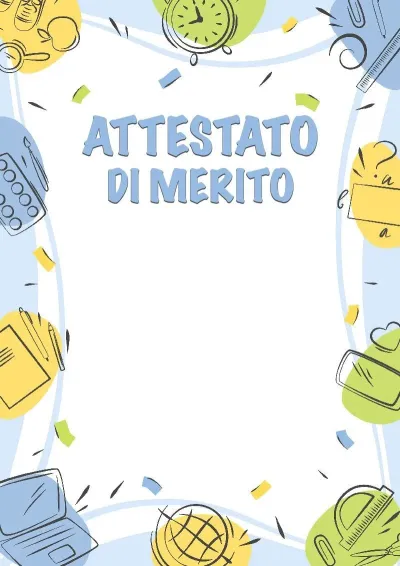 Modello di attestato «Scoperte scolastiche»