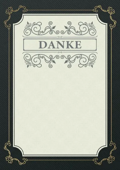 Feierliche Dankschreiben-Vorlage «Fuge»