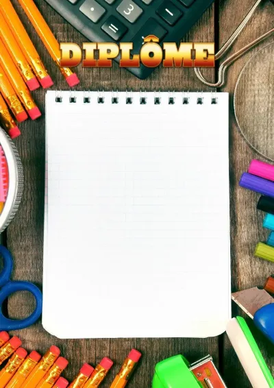 Modèle de diplôme scolaire «Joyeuse récréation»