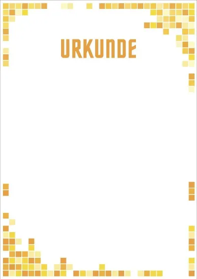 Künstlerische Urkunden-Vorlage „Sonnenmosaik“