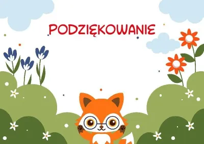 Szablon dziecięcego podziękowania «Wokół nas»
