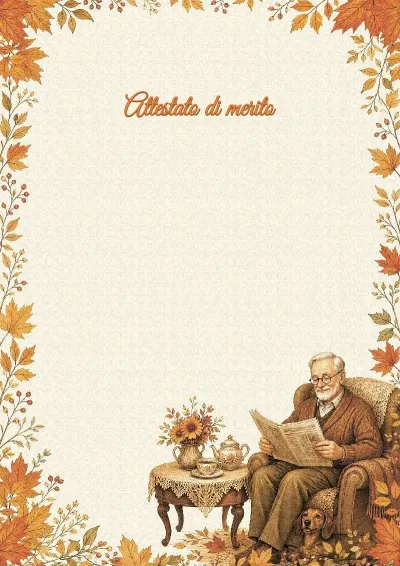 Modello di attestato «Al caro nonno»