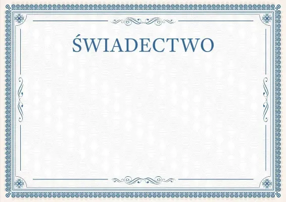 Szablon uroczystego świadectwa «Eleganckie koronki»