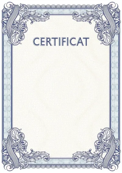 Modèle solennel de certificat n°4