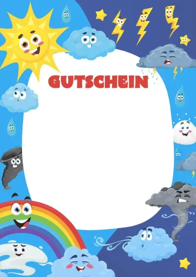 Gutschein-Vorlage für Kinder „Wunder der Natur“