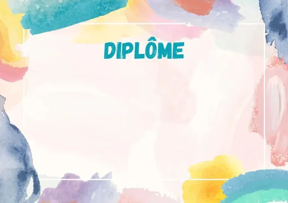 Modèle de diplôme « Fantaisie aquarelle »
