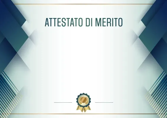 Modello di attestato solenne 'Acciaio blu'