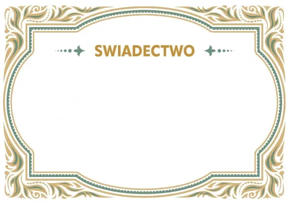 Szablon uroczystego świadectwa «Luksusowy wzór»