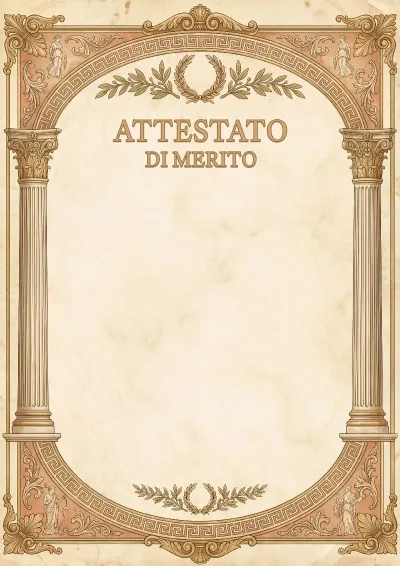Modello di attestato scolastico «Olimpo»