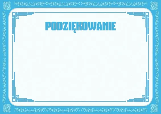 Szablon uroczystego podziękowania «Zimowy poranek»