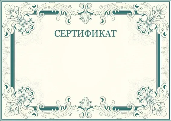 «Табыс өрнегі» көркем сертификат шаблоны
