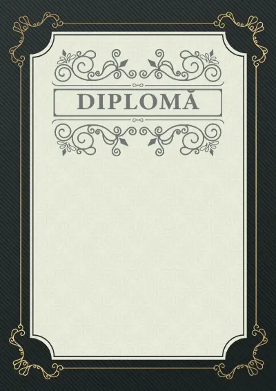 Șablon de diplomă solemnă „Fuga”