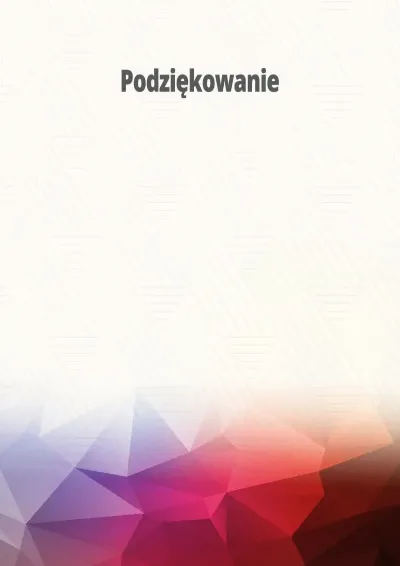 Szkolny szablon podziękowania «Geometria stylu»