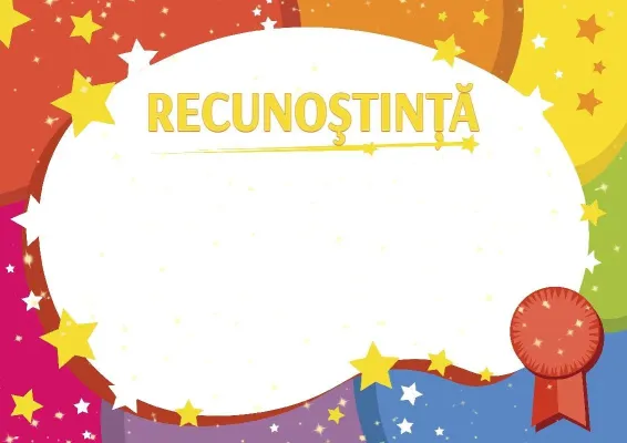 Șablon de mulțumire pentru copii «Ora de glorie»