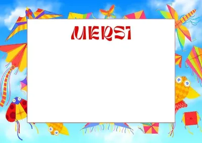 Modèle de lettre de remerciement pour enfants « Origami »