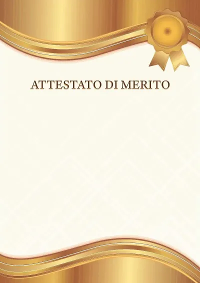 Modello di attestato con stemma «Oro ambrato»
