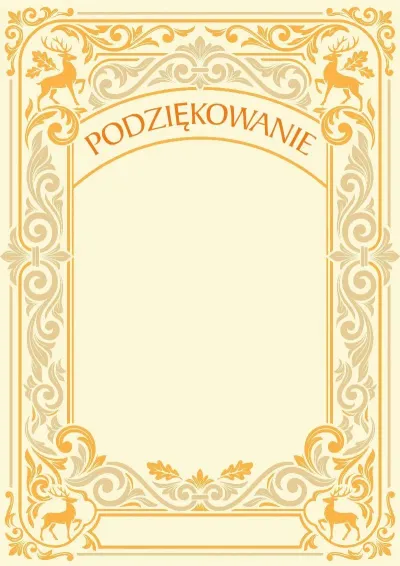 Szablon artystycznego podziękowania „Leśne dziedzictwo”