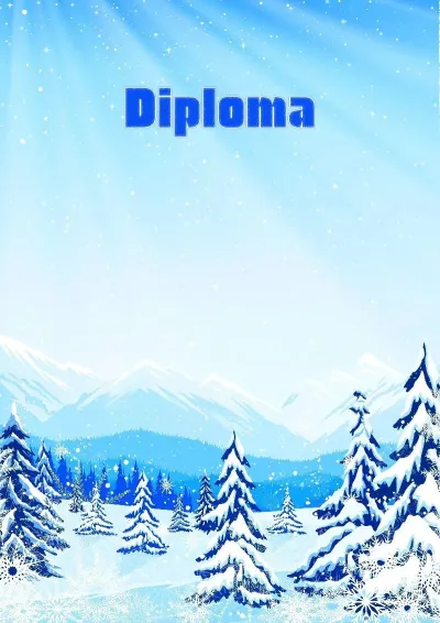 Modello per diploma artistico «Prealpi invernali»