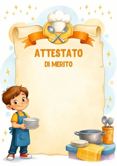 Modello di attestato «Miglior aiutante di turno»