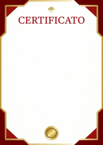 Шаблон certificati «Деловой стандарт»