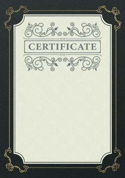 Solemn Certificate Template «Fugue»