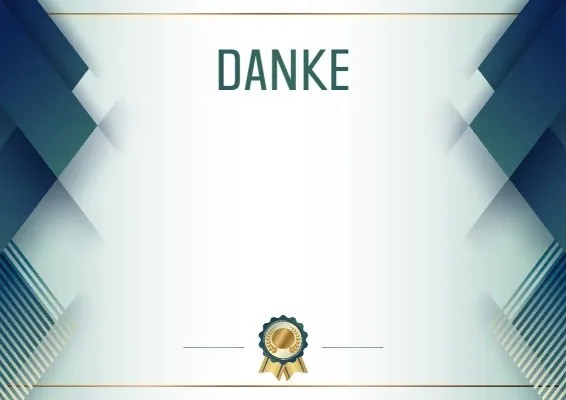 Vorlage für ein feierliches Dankschreiben „Blauer Stahl“