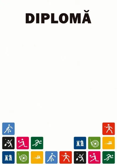 Șablon de diplomă sportivă «Ziua Sportului»