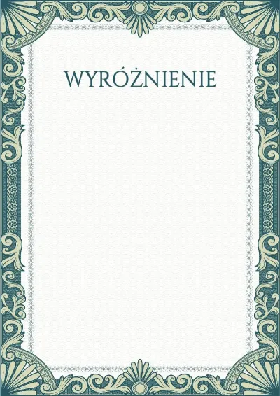 Szablon artystycznego wyróżnienia „Zielone rękawy”