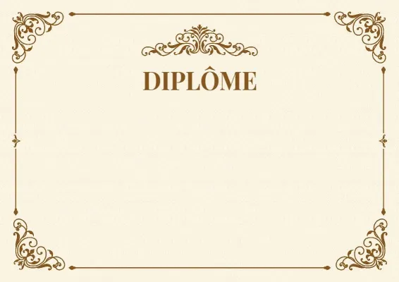 Modèle de diplôme solennel « Jalon »