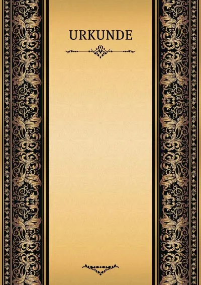 Feierliche Urkundenvorlage „Vintage in Gold“