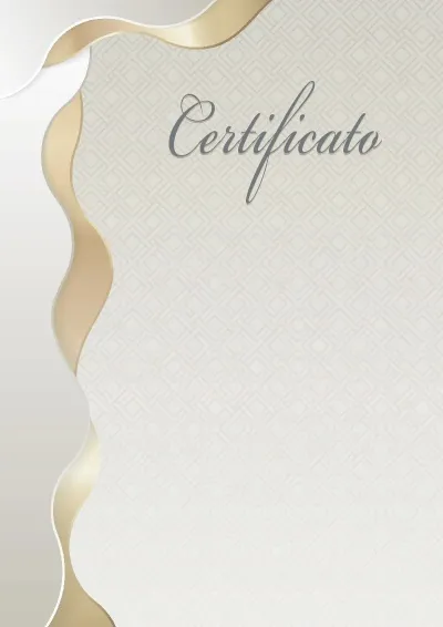 Modello artistico di certificato «Crème brûlée»