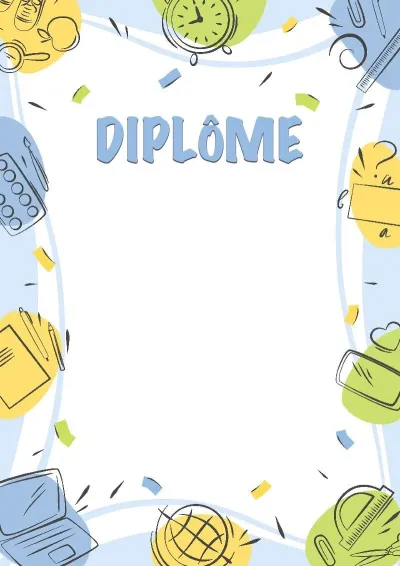 Modèle de diplôme « Découvertes scolaires »