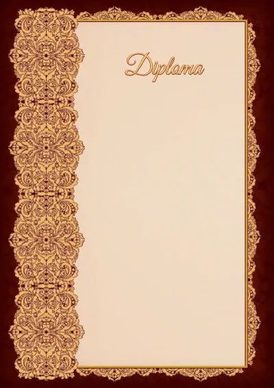 Artistic Diploma Template «Clarity of Openwork»