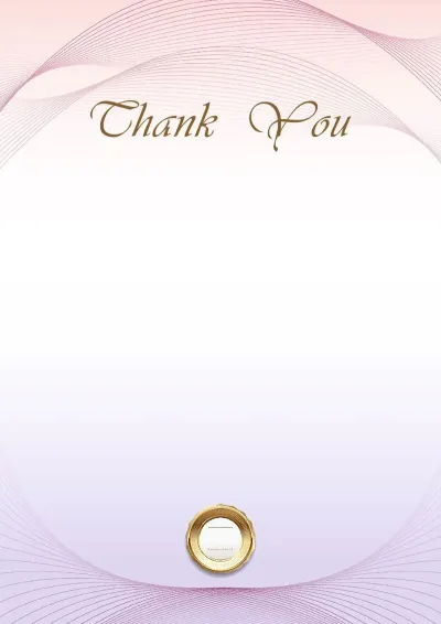 Ceremonial letter of appreciation template «Dawn»
