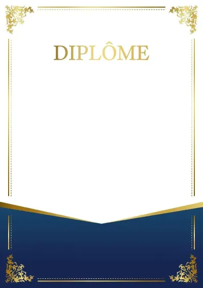 Modèle solennel de diplôme «Charme du motif»