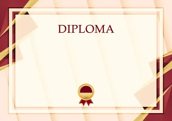 Modello di diploma solenne «Formula del successo»