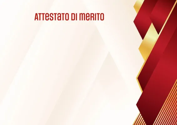 Modello di attestato solenne «Geometria d'oro»