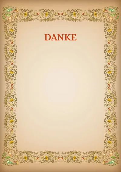 Künstlerische Dankschreiben-Vorlage «Muster»