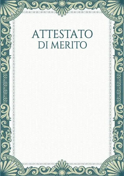 Modello di attestato artistico «Maniche Verdi»