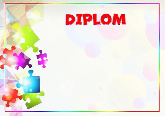 Kindervorlage für ein Diplom «Kaleidoskop der Farben»