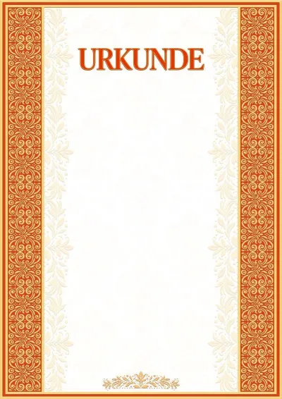 Künstlerische Urkunden-Vorlage «Papyrus»