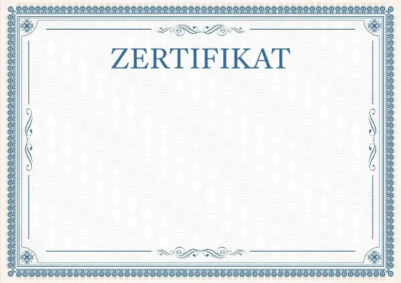 Vorlage für ein feierliches Zertifikat „Elegante Spitze“