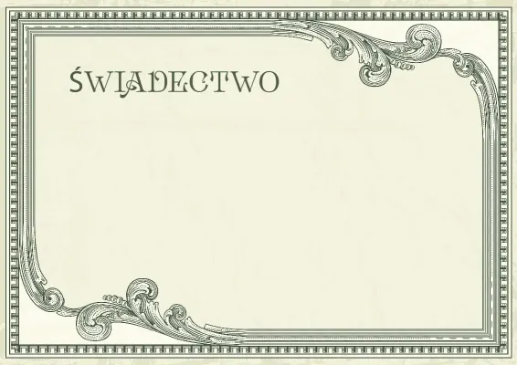 Szablon świadectwa „Prestiż w stylu vintage”