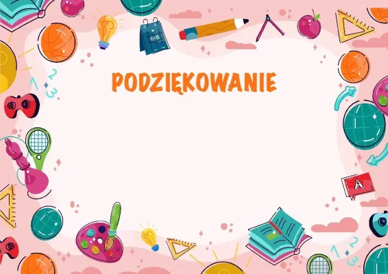 Szablon podziękowania „Kalejdoskop talentów”