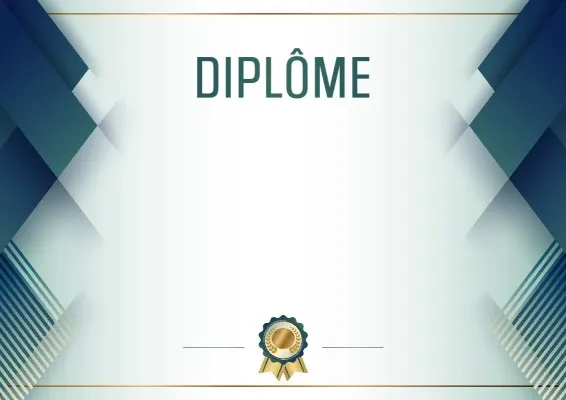 Modèle de diplôme solennel « Acier bleu »